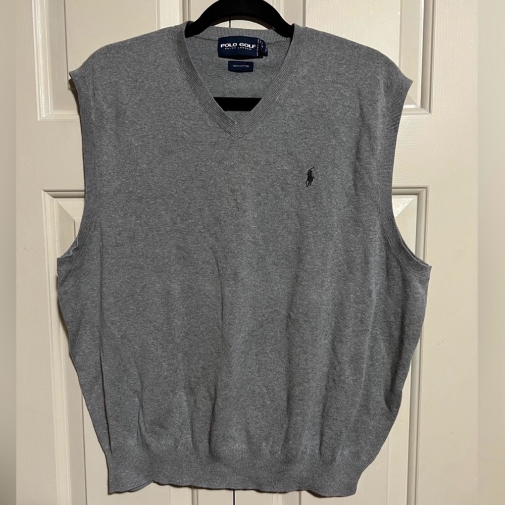 Polo by Ralph Lauren Charcoal V-Neck Sweater Vest